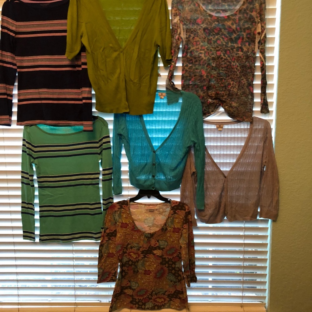 7 shirts and cardigans